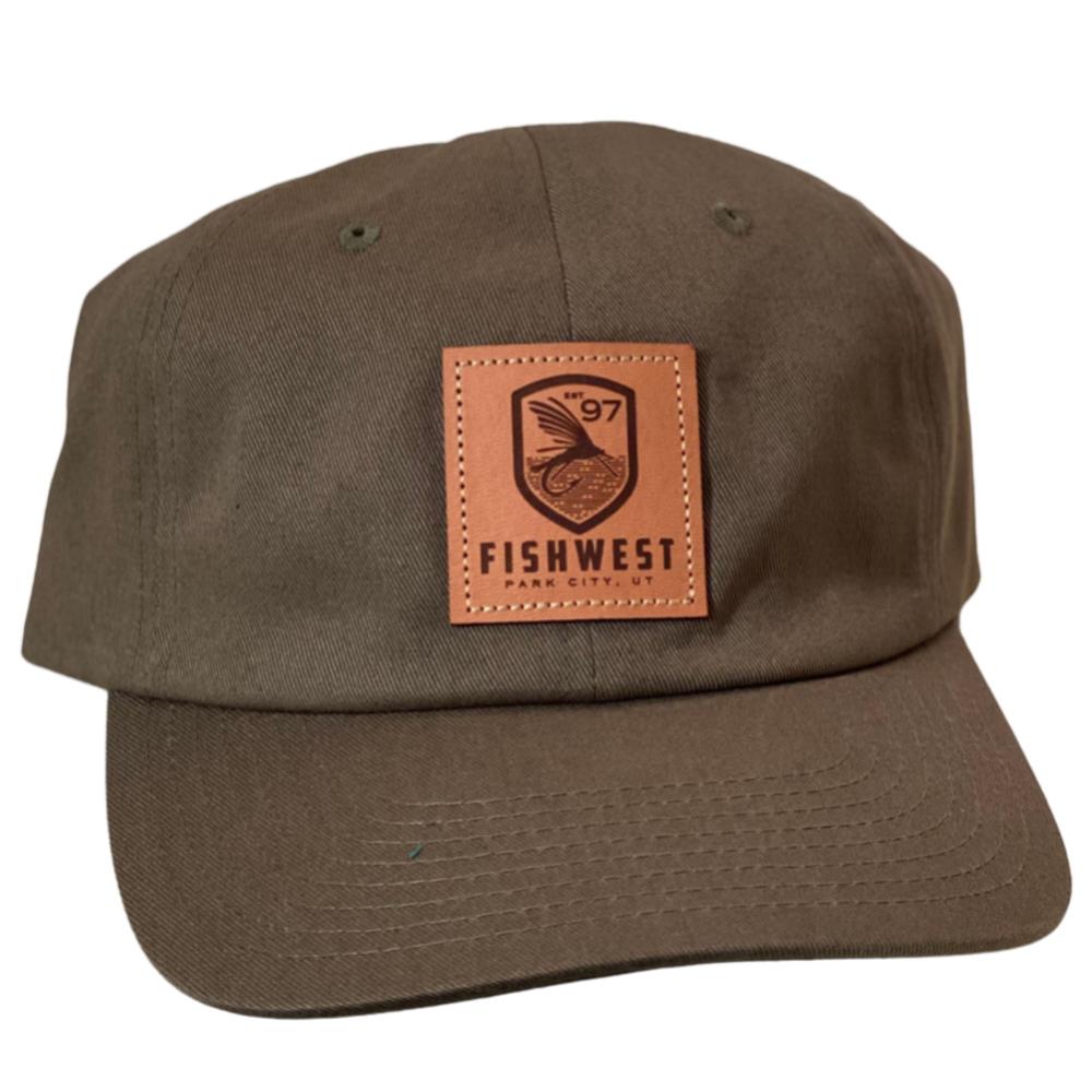 Fishwest Park City Logo Premium Cotton Dad Hat in Loden